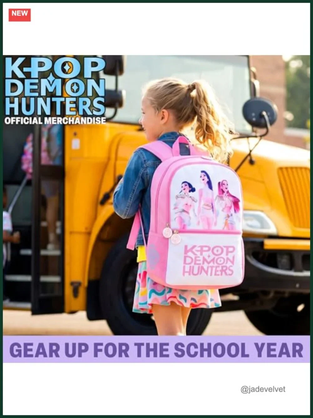 Girls Licensed KPop Demon Hunters Backpack School Bookbag Padded Straps 18in